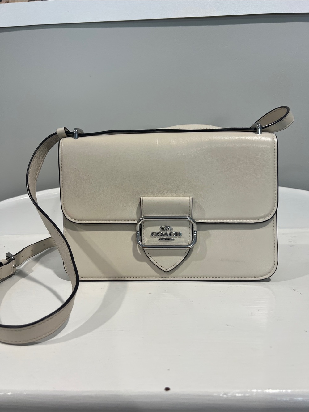 Coach large morgan crossbody cream quite luxury money classic